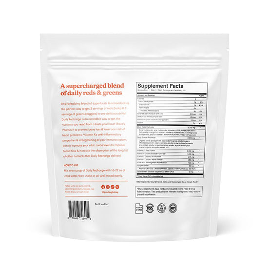 Daily Recharge Reds & Greens Stick Pack Samples - ProDough Protein Bakeshop