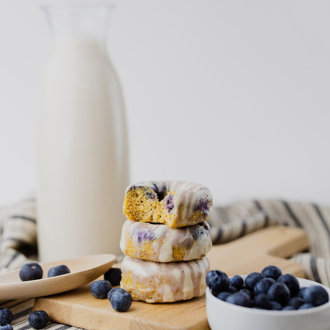 Fresh Fruit Fiesta - Stack of 3 Wild Blueberry Protein Donuts