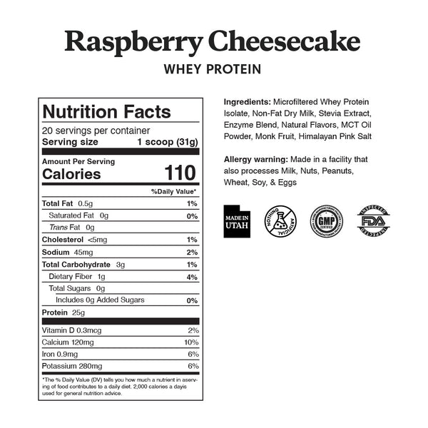 Raspberry Cheesecake Protein Powder - ProDough Protein Bakeshop