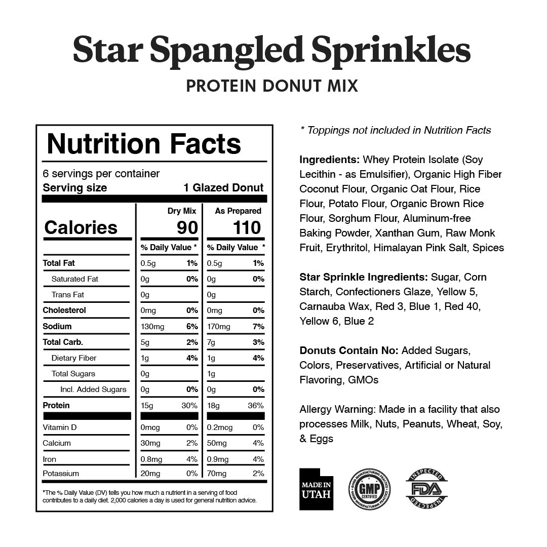 Star Spangled Sprinkles Protein Donut Mix - ProDough Protein Bakeshop