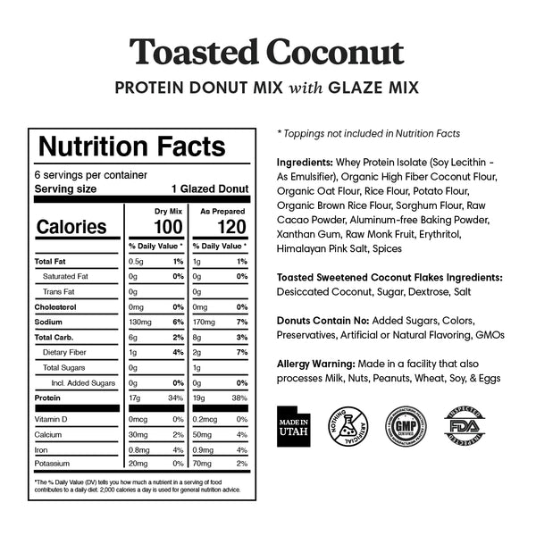 Toasted Coconut Nutrition Info