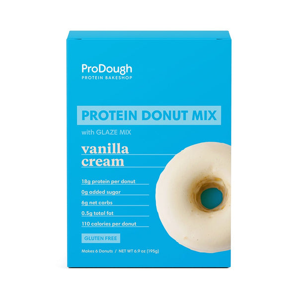 Vanilla Cream Protein Donut Mix - ProDough Protein Bakeshop - front of box