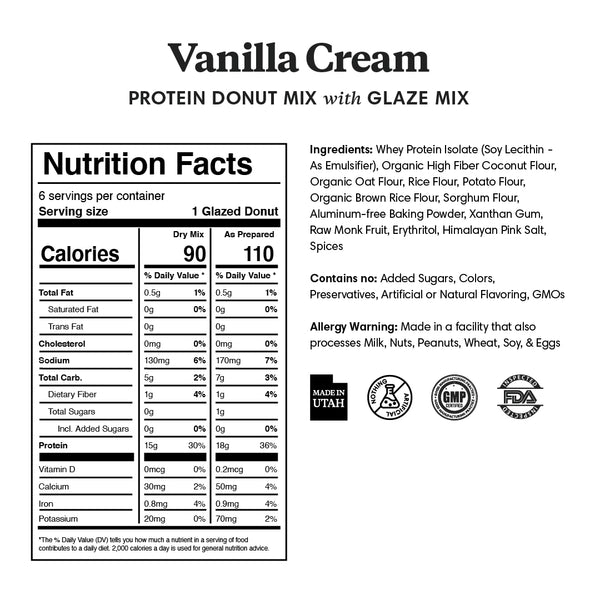 Vanilla Cream Donut Mix Nutrition