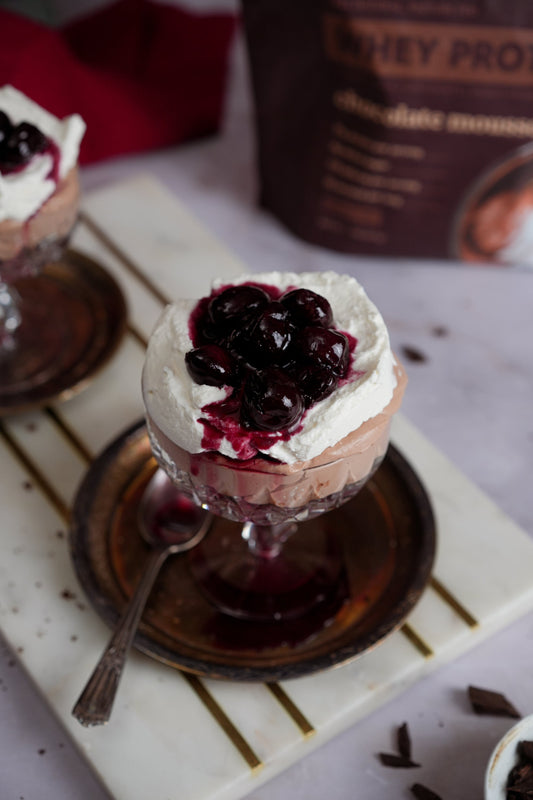 Protein Black Forest Cheesecake