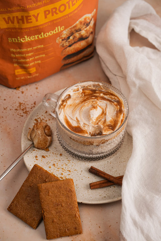 Cinnamon Roll No-Bake Protein Cheesecake