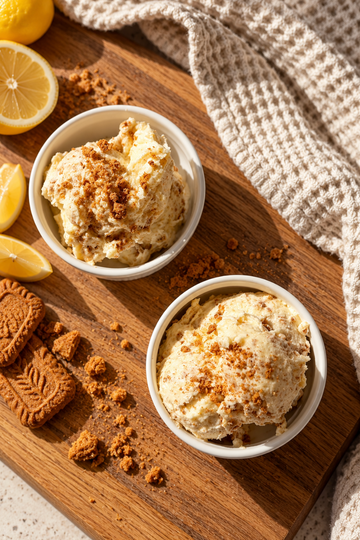 Fluffy Lemon Cake Biscoff Yogurt