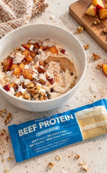 Frosted Vanilla Yogurt Bowl w/ Cinnamon Apples