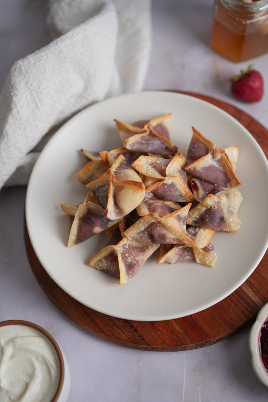 Protein Air Fryer Fruit Wontons