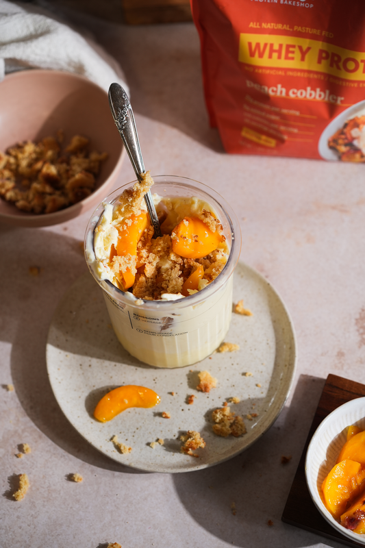 Peach Cobbler Protein Ice Cream