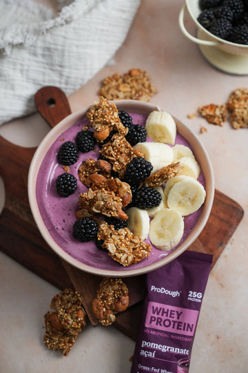 Protein Pomegranate Açaí Smoothie Bowl
