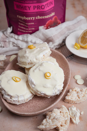 Raspberry Cheesecake Fluff Rice Cakes