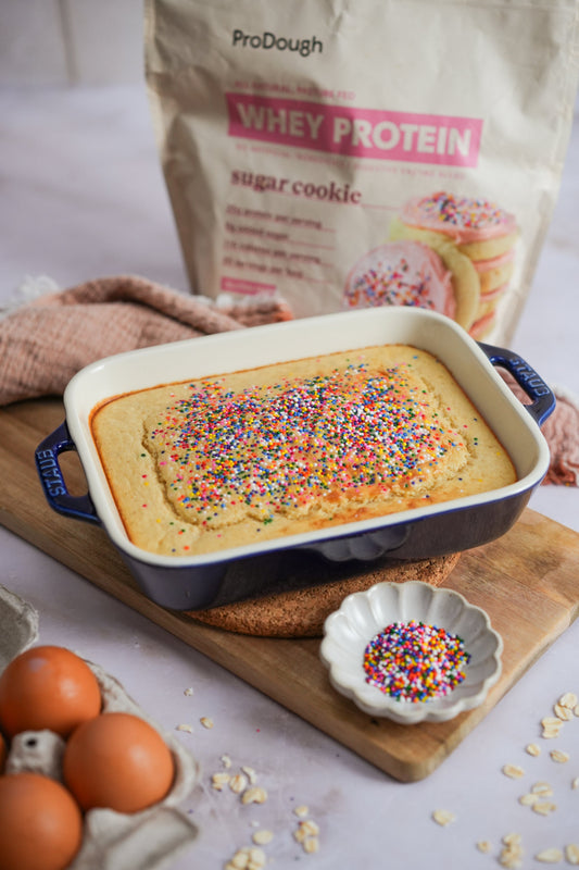 Sugar Cookie Protein Baked Oats