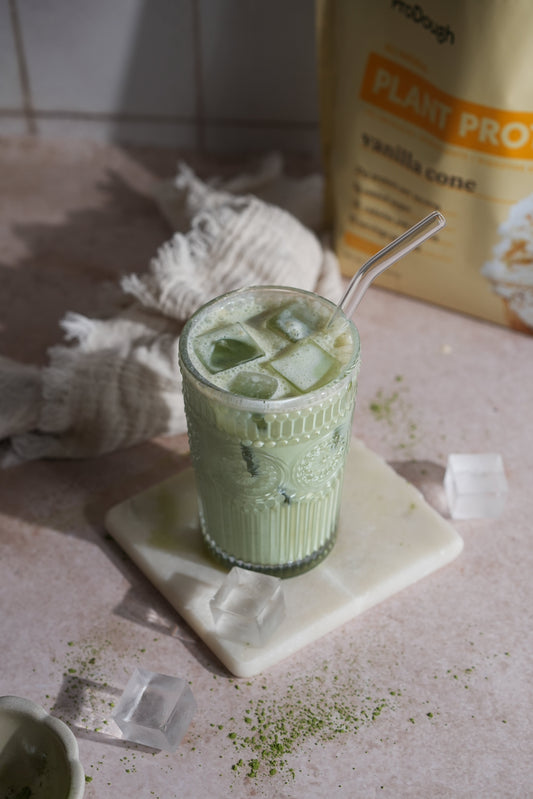 High Protein Vanilla Matcha Latte