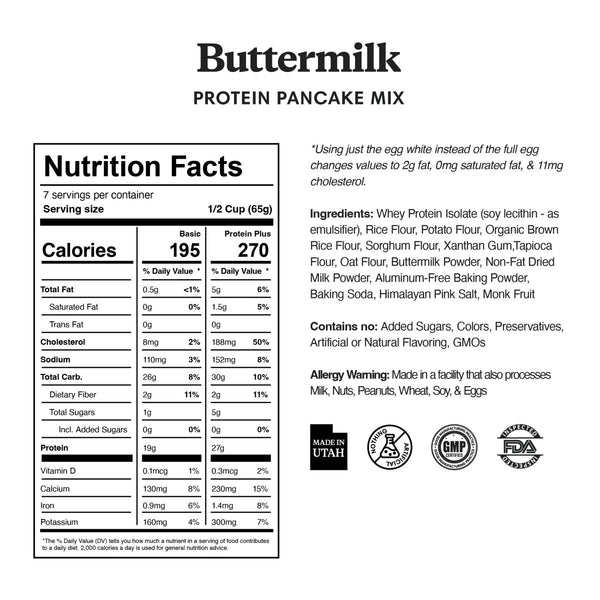 Buttermilk Protein Pancake & Waffle Mix - ProDough Protein Bakeshop