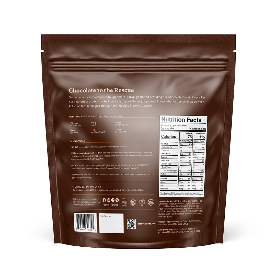 Chocolate Cupcake Mix - ProDough Protein Bakeshop