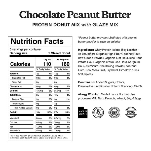 Nutrition info for Chocolate PB Donut Mix