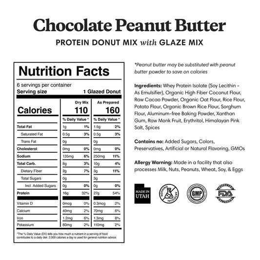 Nutrition info for Chocolate PB Donut Mix