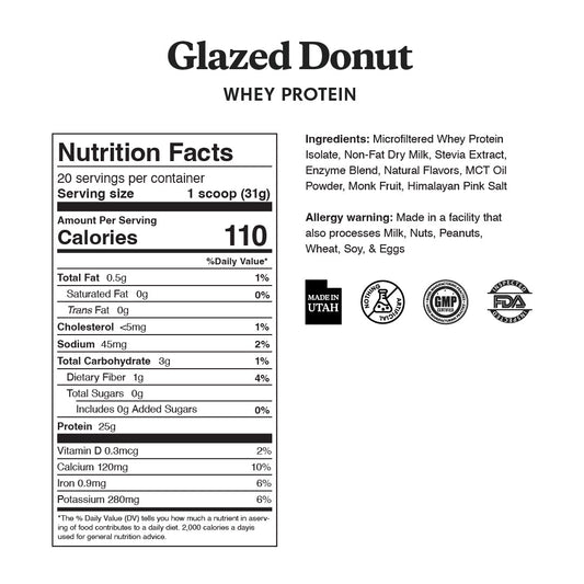 Glazed Donut Protein Powder - ProDough Protein Bakeshop