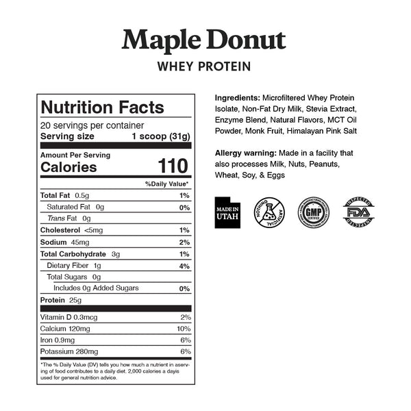 Maple Donut Protein Powder - ProDough Protein Bakeshop