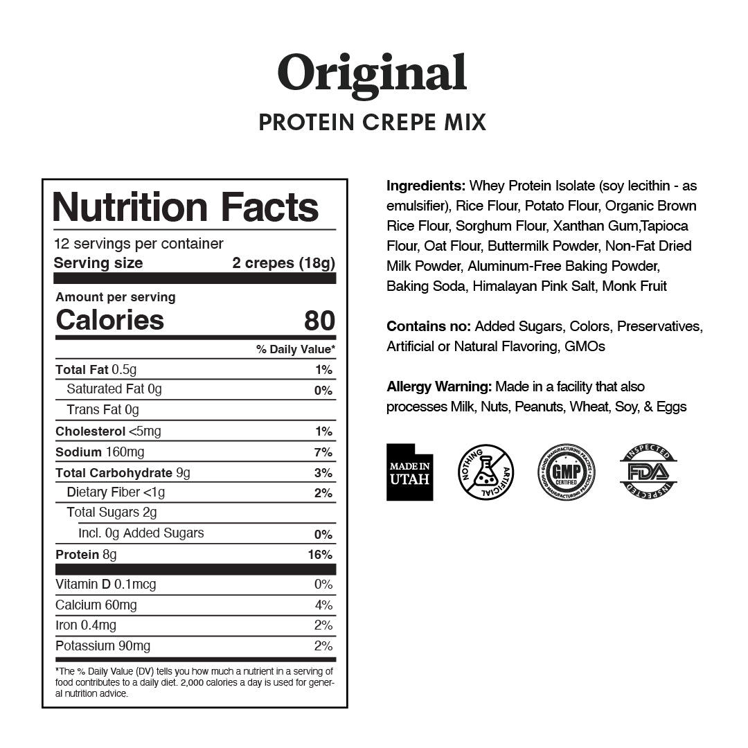 Original Protein Crepe Mix - ProDough Protein Bakeshop