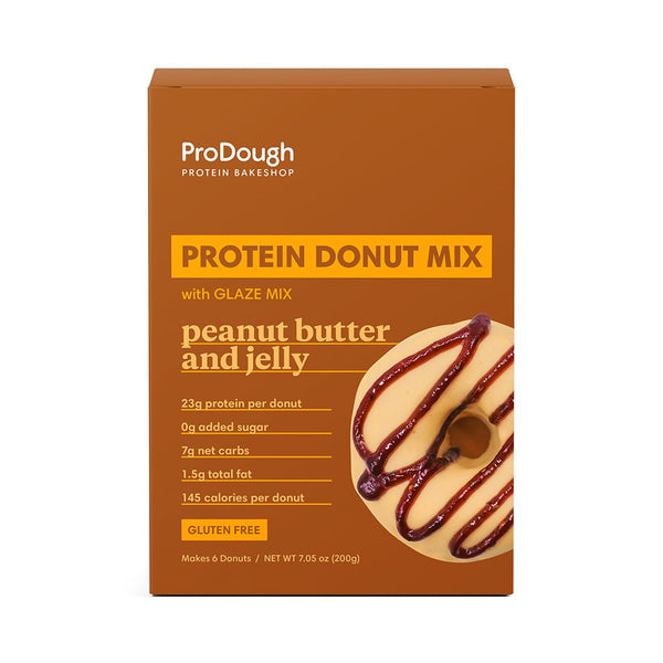 Peanut Butter & Jelly Protein Donut Mix - ProDough Front of PBJ Donut box