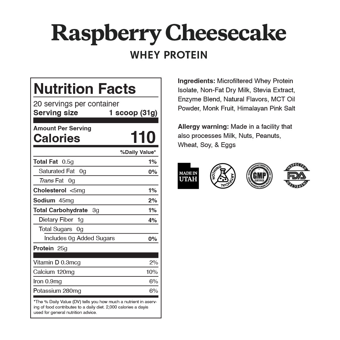 Raspberry Cheesecake Protein Powder - ProDough Protein Bakeshop