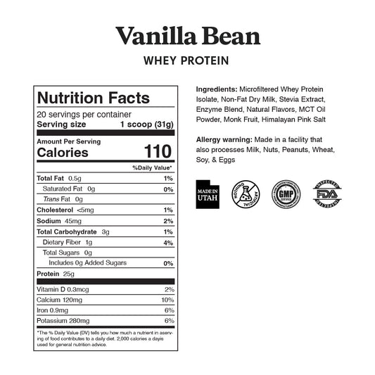 Vanilla Bean Protein Powder - ProDough Protein Bakeshop