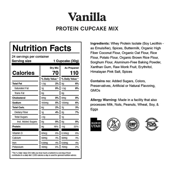 Vanilla Cupcake Mix - ProDough Protein Bakeshop